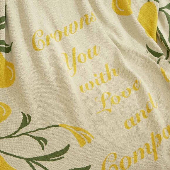 Fete Fruit of the Spirit Knit Throw Blanket Love 100% Cotton Bible Scripture - Picture 2 of 3
